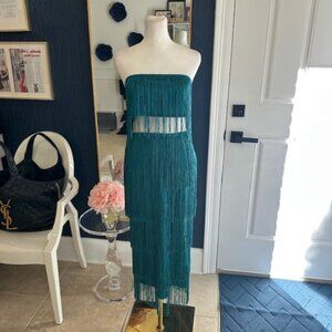 Fringe Tube Top and Skirt Set